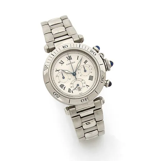 Cartier Pasha 1050 38mm Stainless steel White