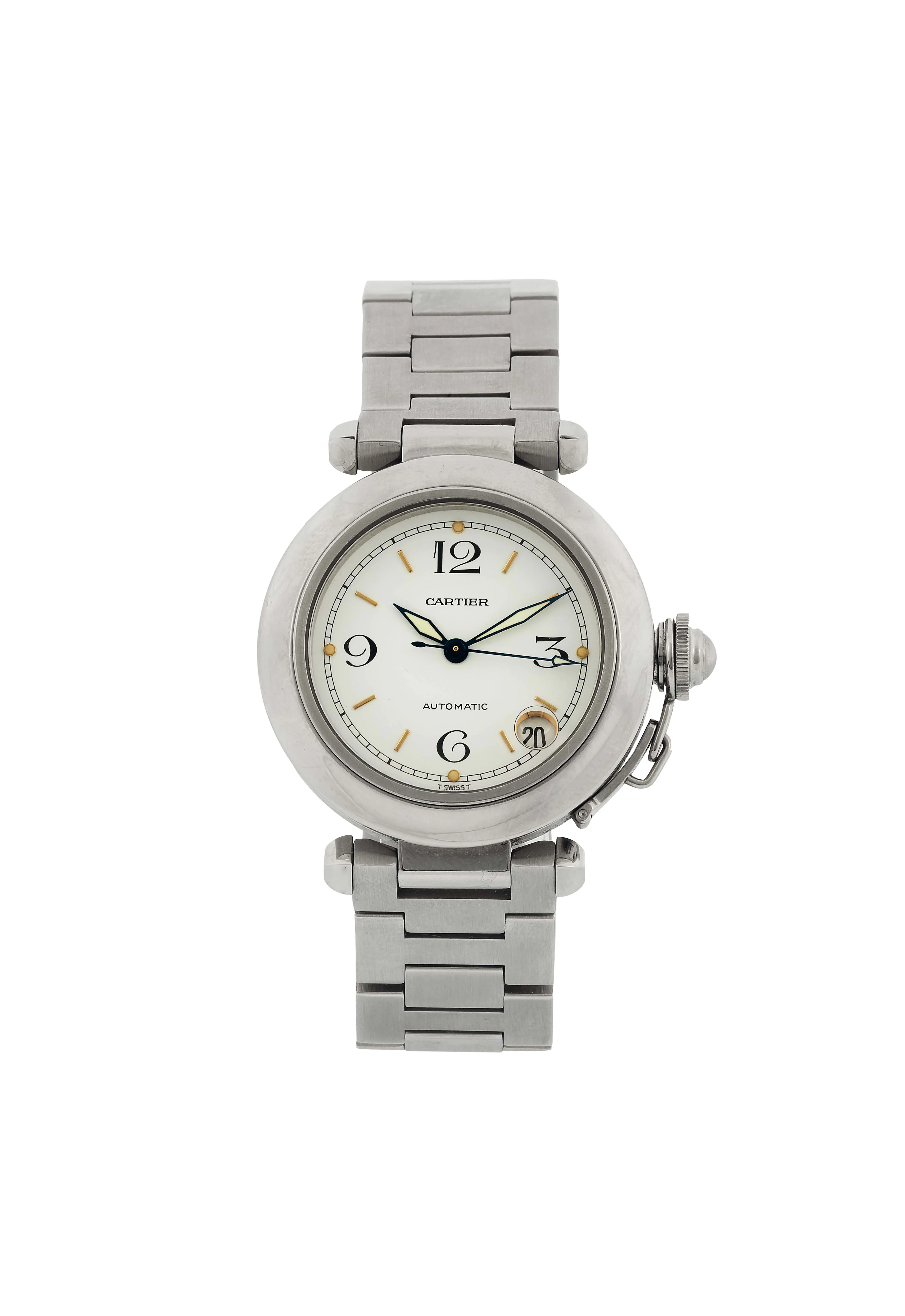 Cartier Pasha 2324 35mm Stainless steel White