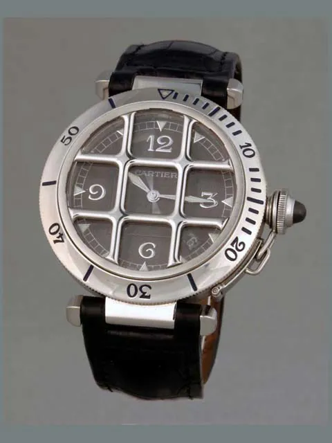 Cartier Pasha 2379 38mm Stainless steel Black