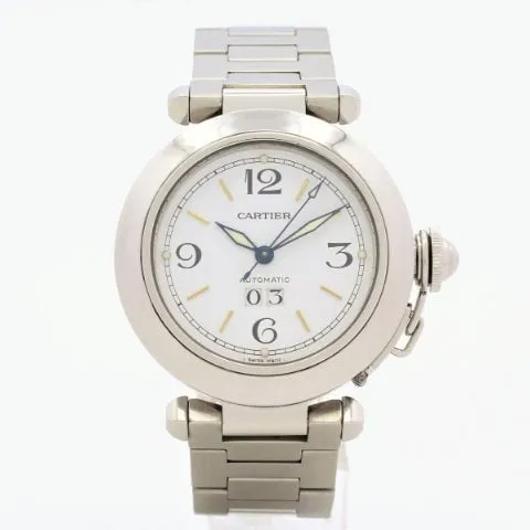 Cartier Pasha 2475 35.5mm Steel White