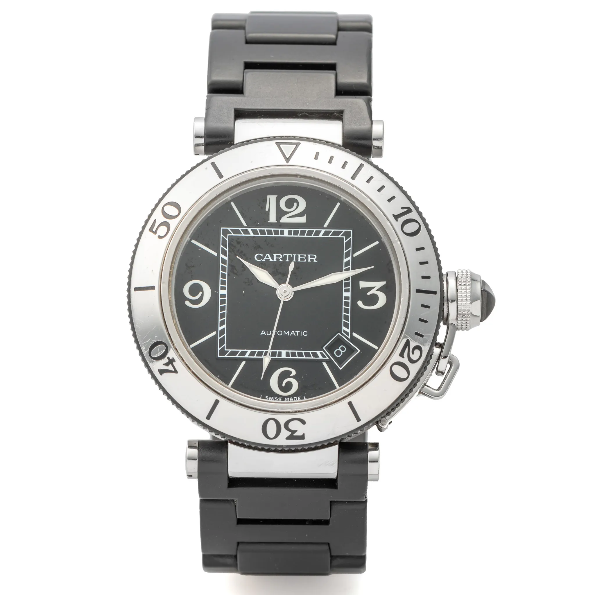 Cartier Pasha Seatimer 2790 40mm Stainless steel Black