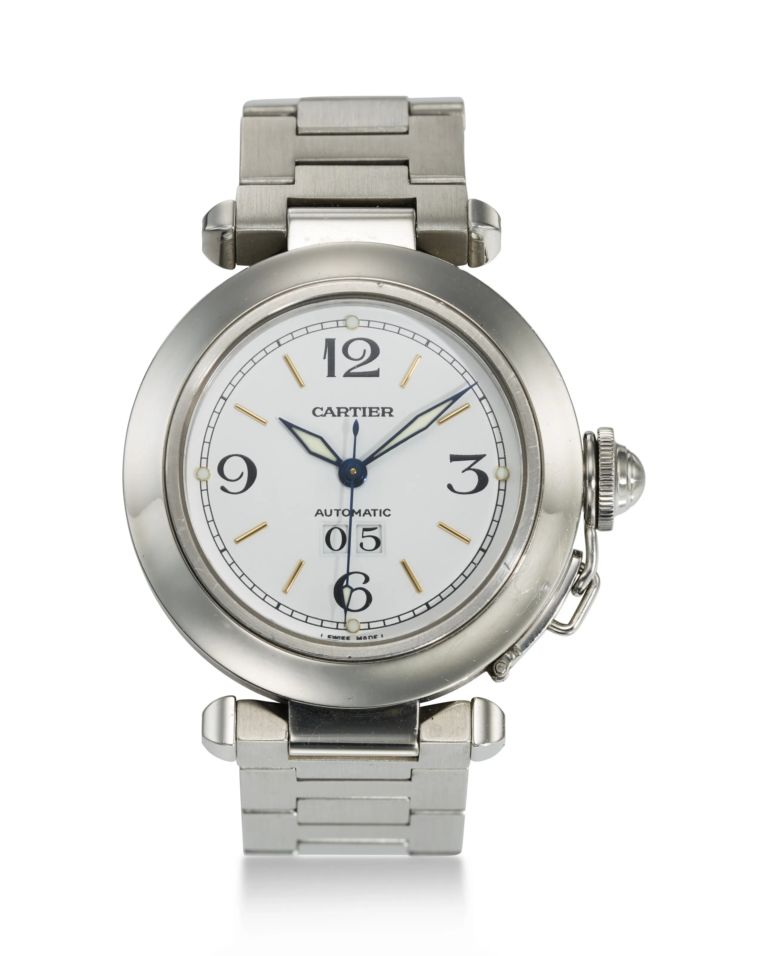 Cartier Pasha C W31044M7 35mm Stainless steel White