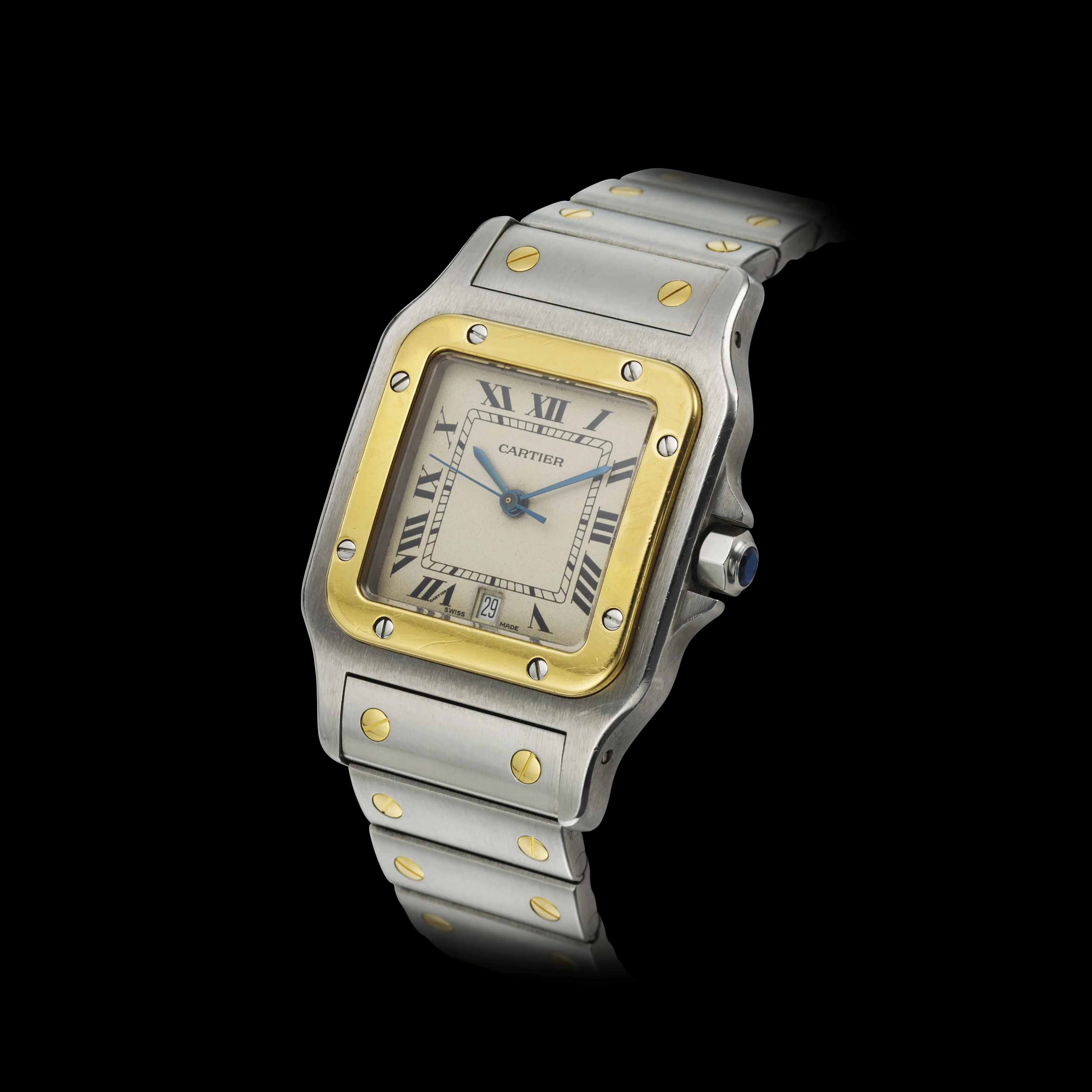 Cartier Santos 187901 29mm Yellow gold and Stainless steel White