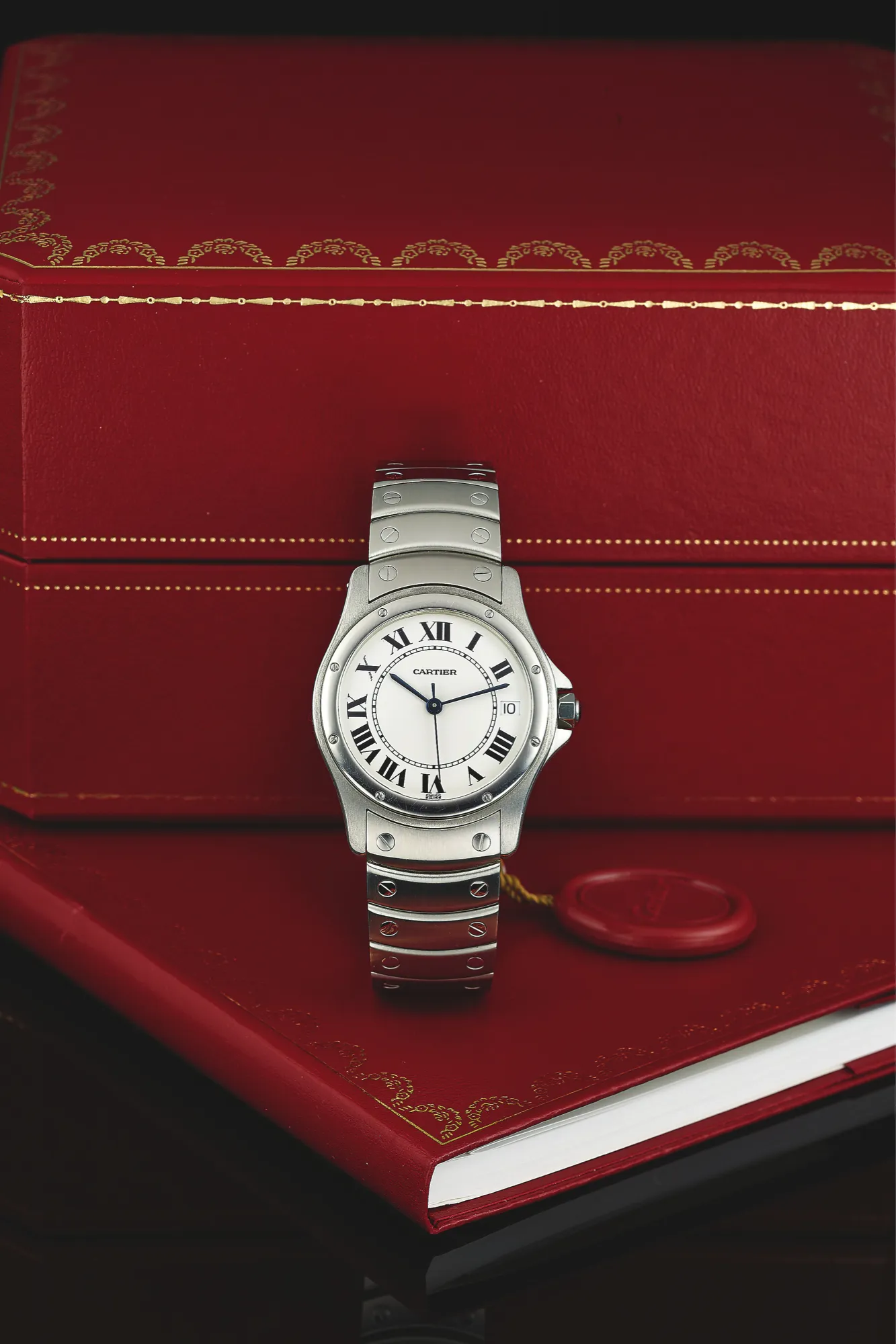 Cartier Santos 1920 33mm Stainless steel White