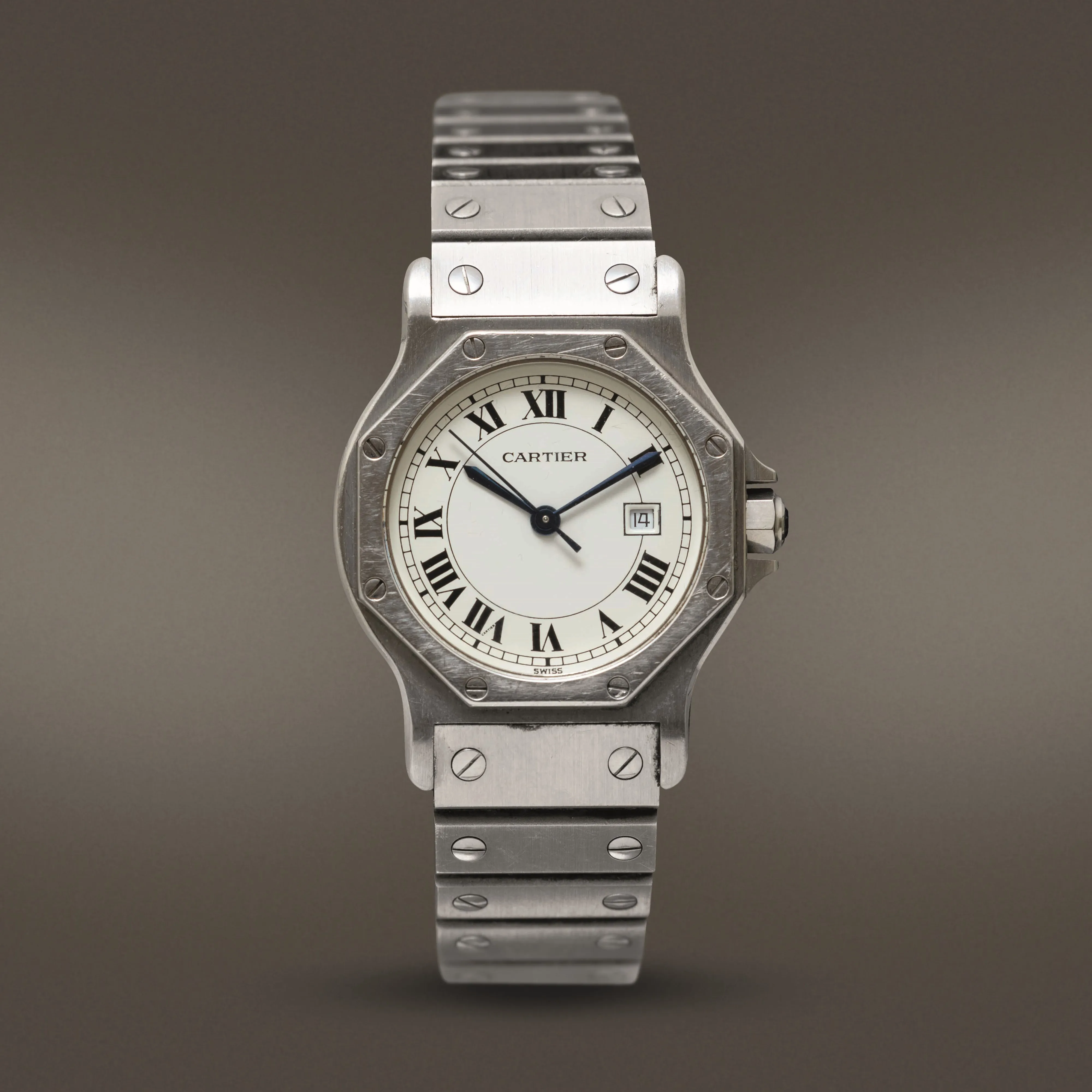 Cartier Santos 2965 30mm Stainless steel White