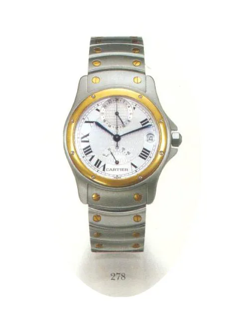 Cartier Santos 8191 36mm Yellow gold Silver