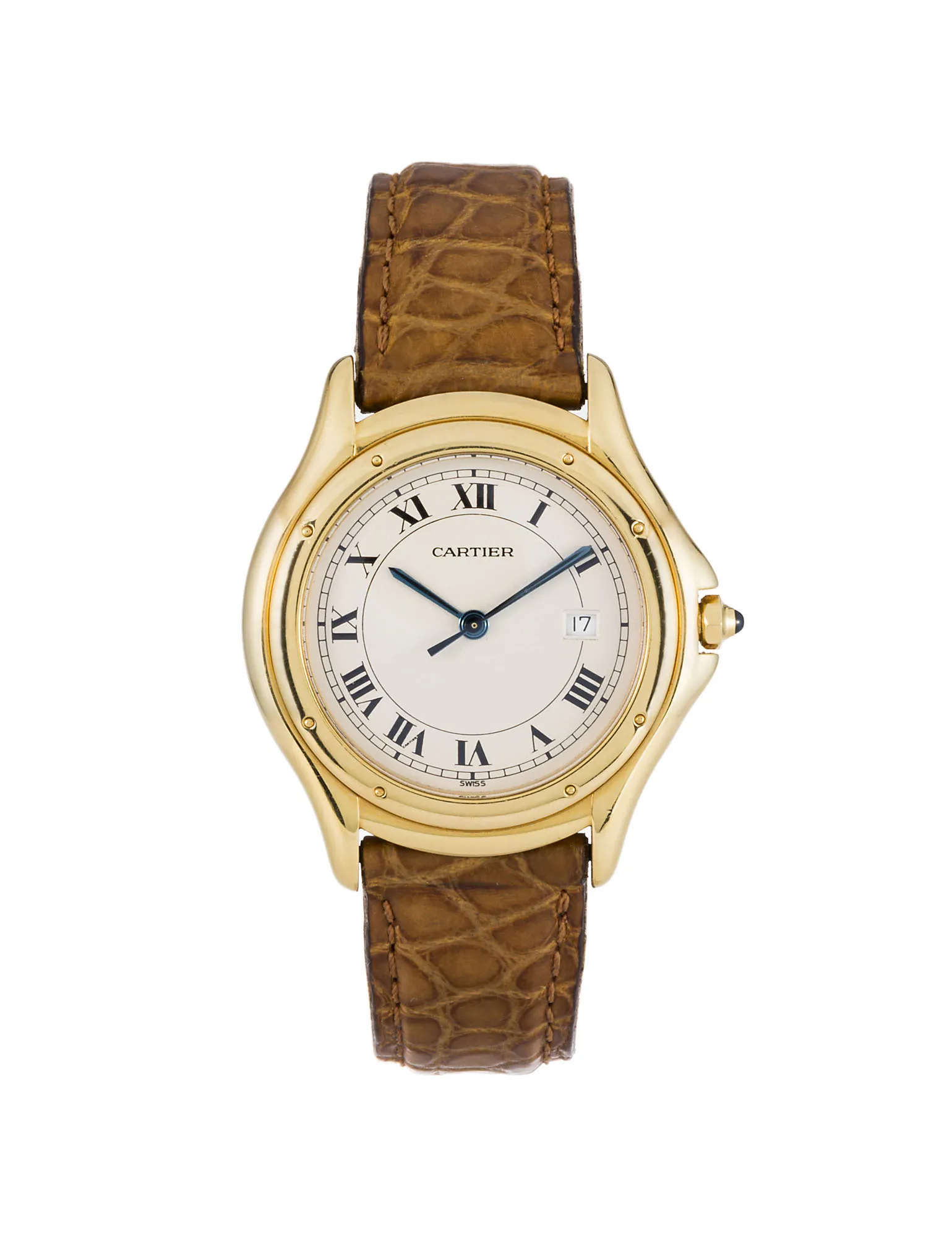 Cartier Santos 887920 32mm Yellow gold Silver