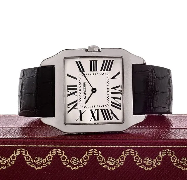 Cartier Santos Dumont 2651 35mm White gold White