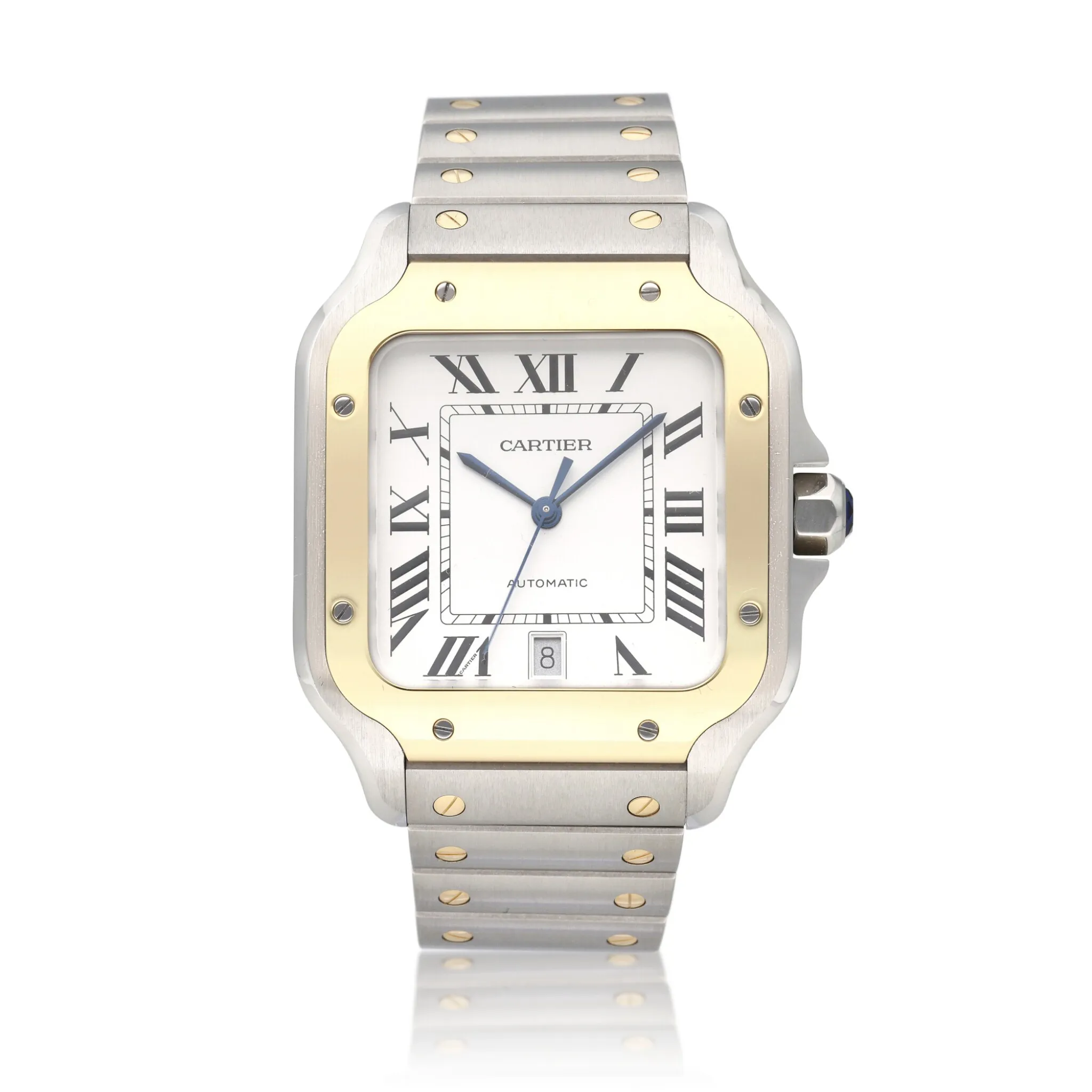 Cartier Santos W2SA0009 47.5mm Yellow gold and Stainless steel Silver