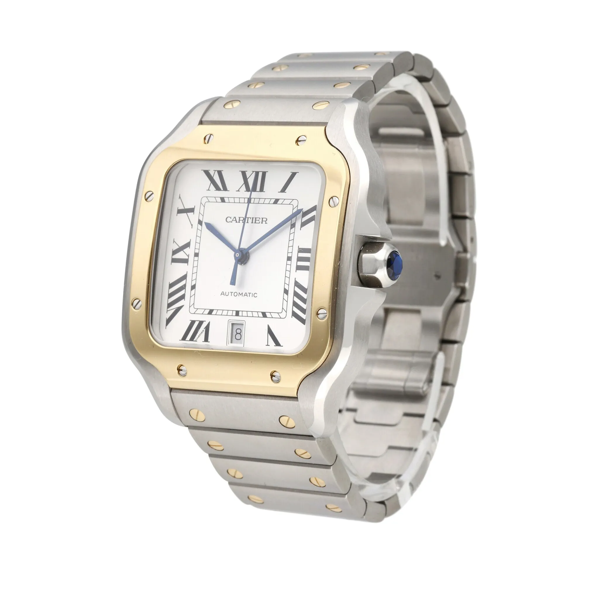 Cartier Santos W2SA0009 47.5mm Yellow gold and Stainless steel Silver 1