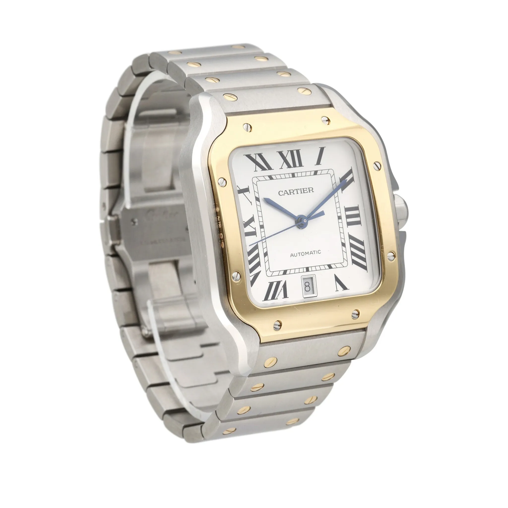 Cartier Santos W2SA0009 47.5mm Yellow gold and Stainless steel Silver 2