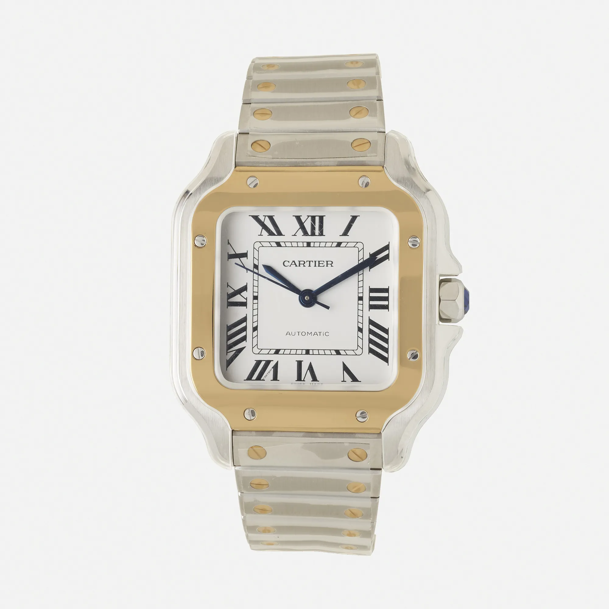 Cartier Santos W2SA0016 34.5mm Yellow gold and Stainless steel Silver