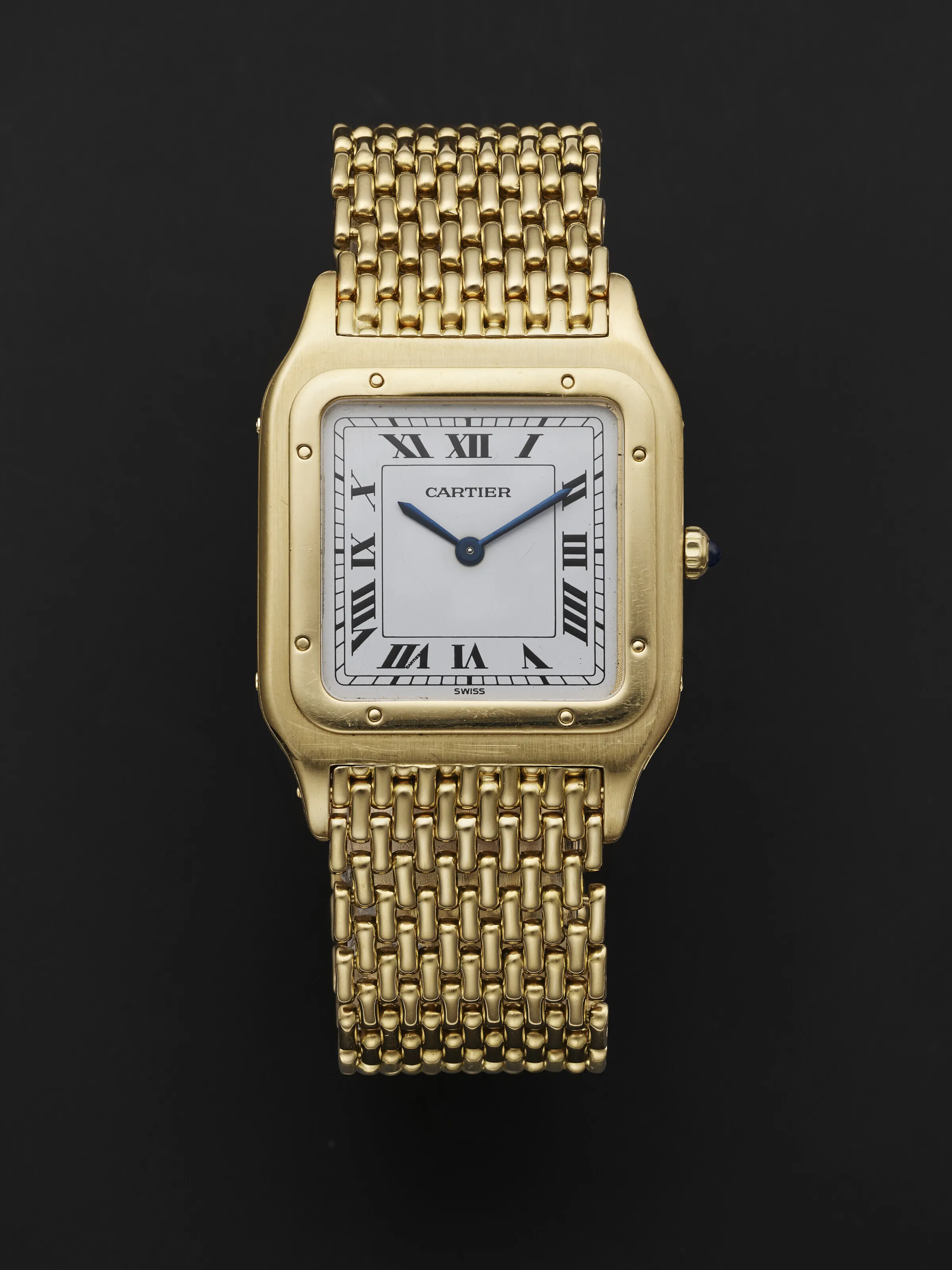 Cartier Santos 1576 27mm Yellow gold White