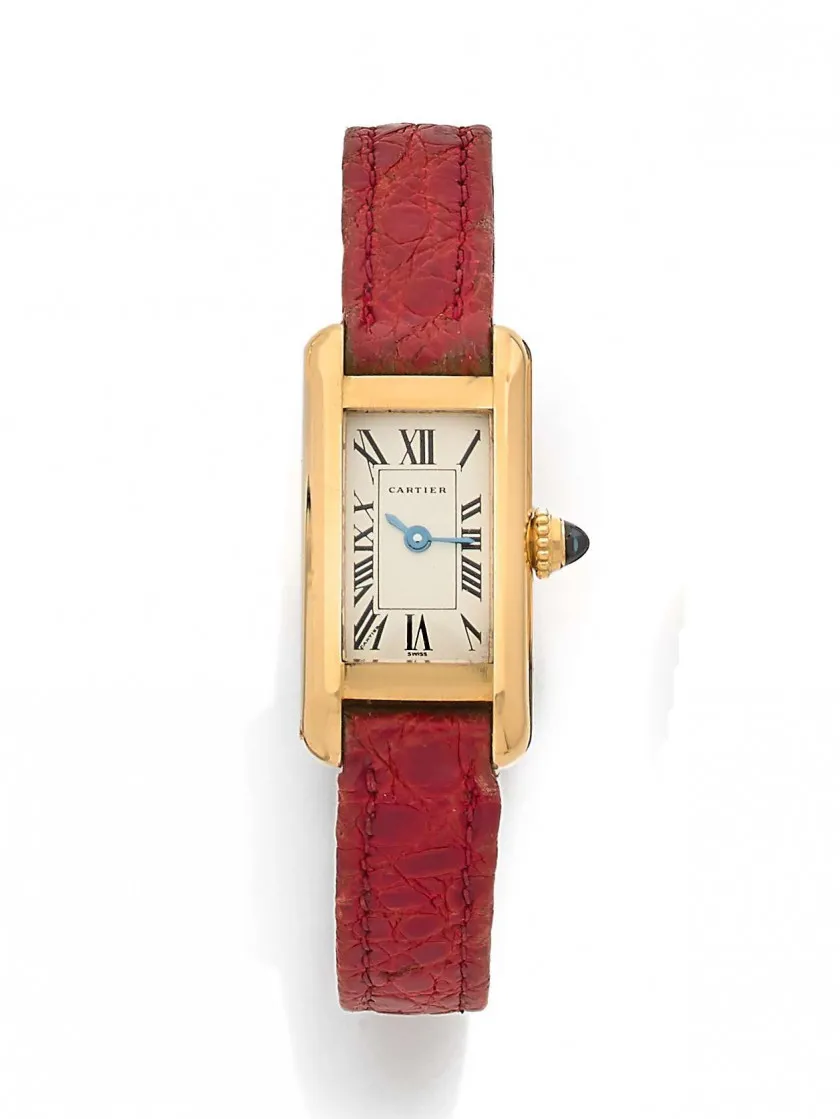 Cartier Tank 1352 14mm Yellow gold White