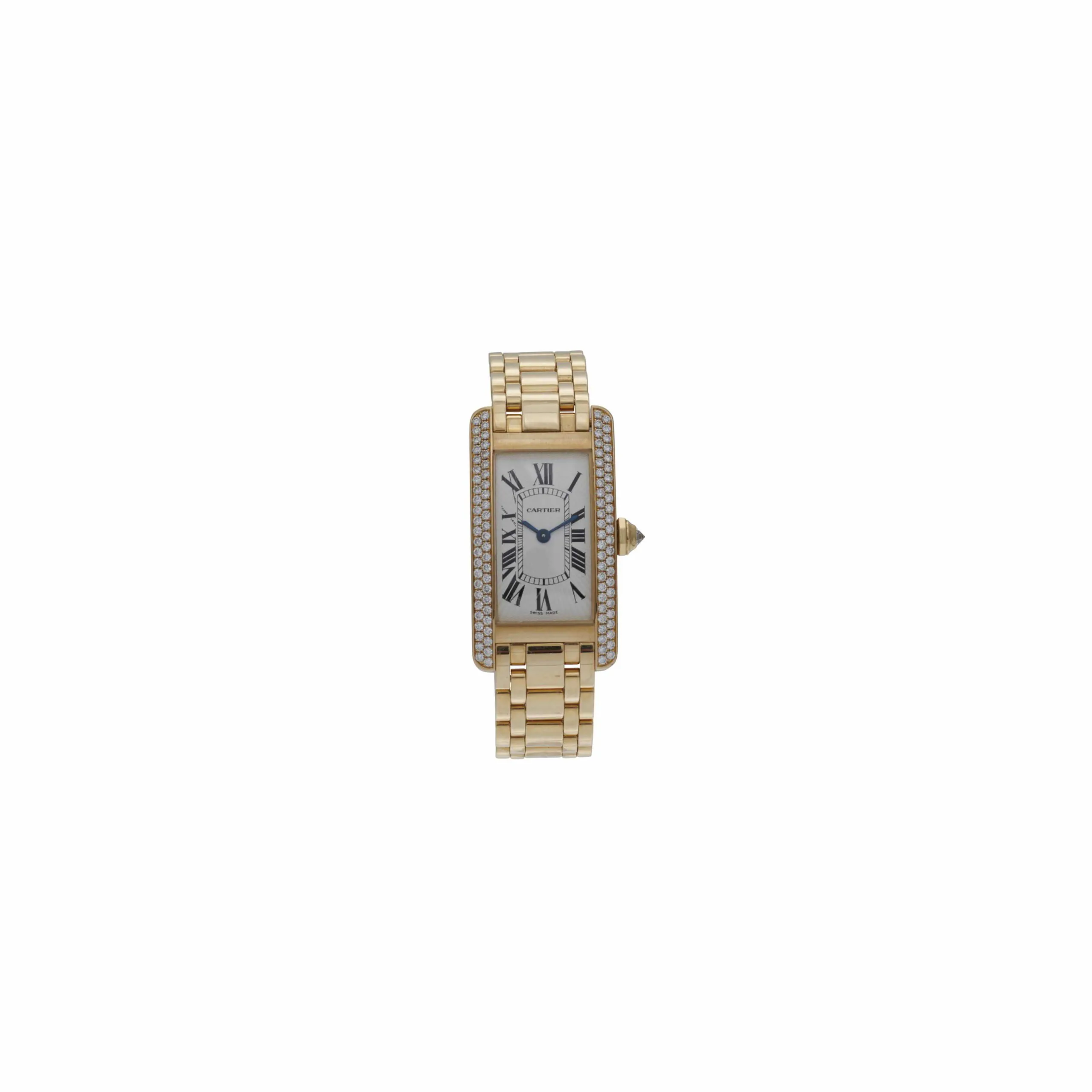 Cartier Tank 1710 19mm Yellow gold White