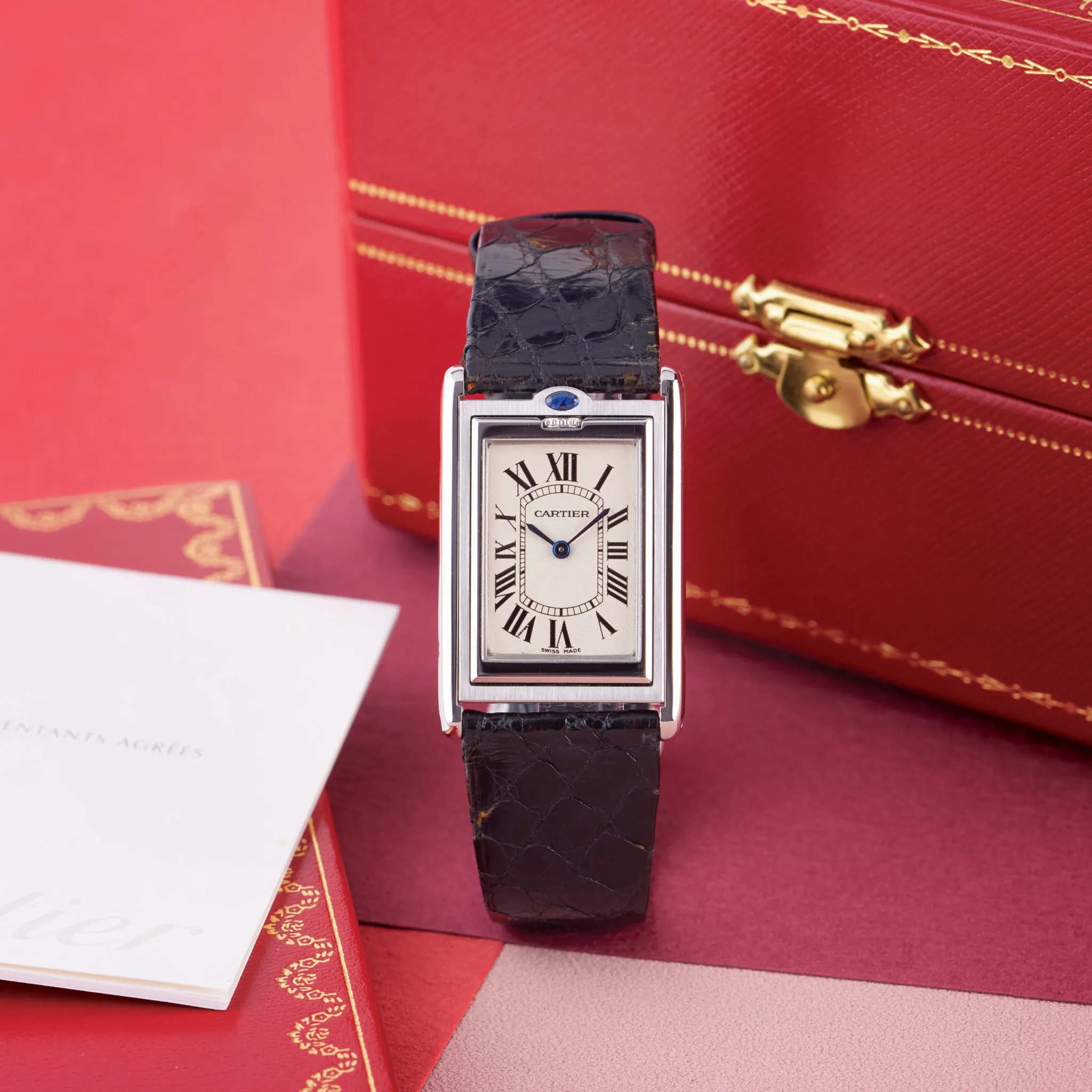 Cartier Tank Basculante Mécanique 2390 25mm Stainless steel Silver