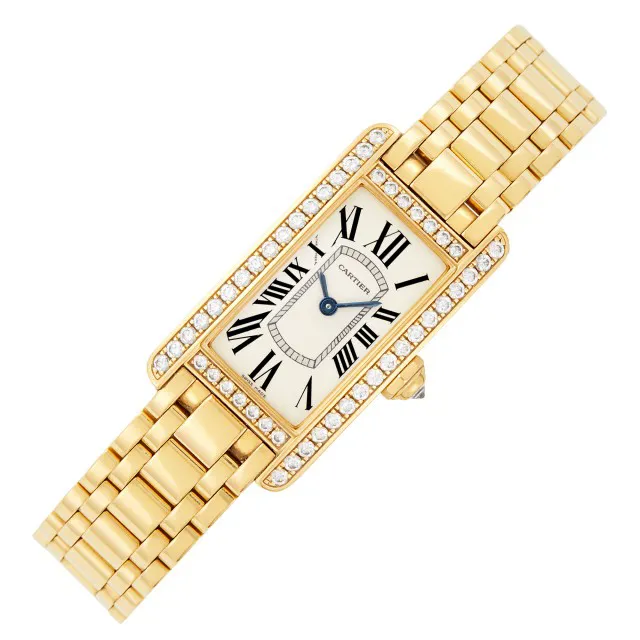 Cartier Tank 2482 35mm Yellow gold White