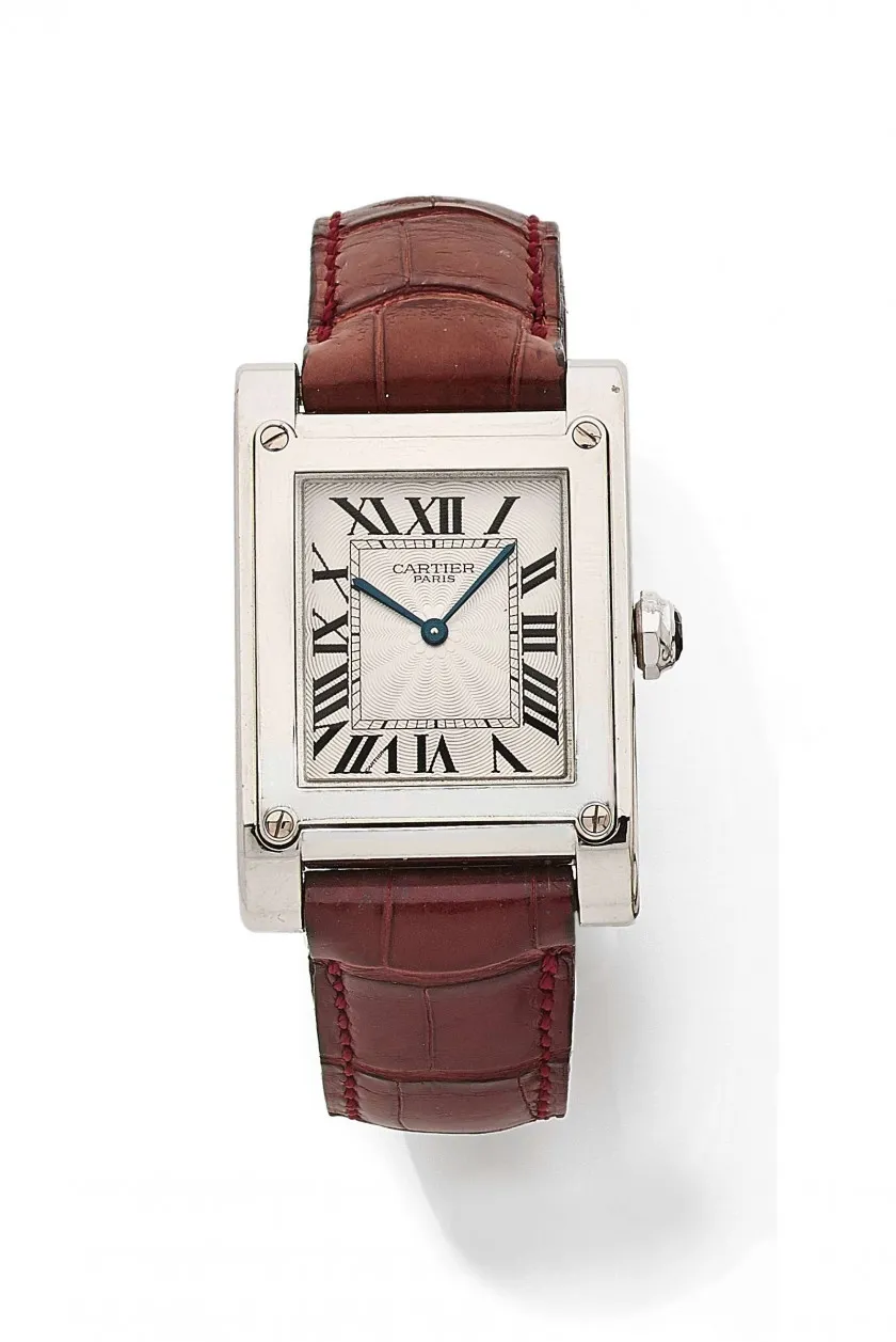 Cartier Tank 2485 27mm Platinum Silver