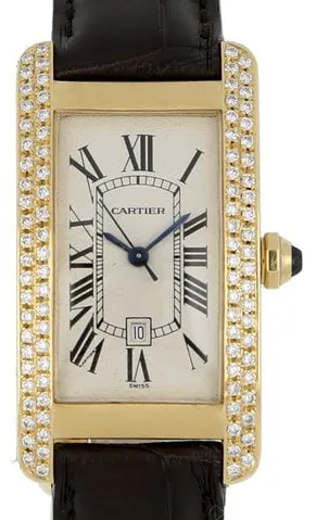 Cartier Tank Américaine 1725 22mm Yellow gold Silver