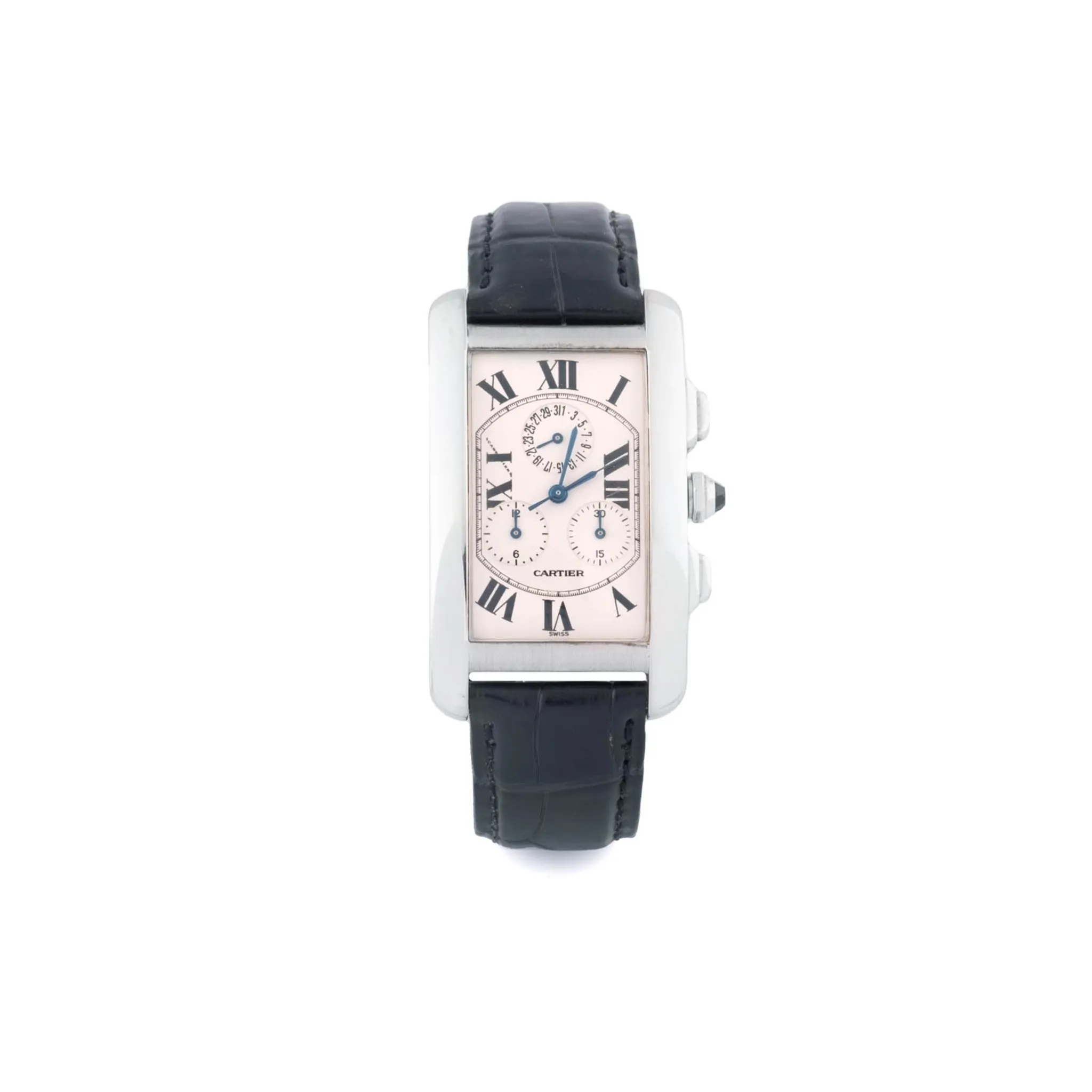 Cartier Tank Américaine 2312 27mm White gold Cream