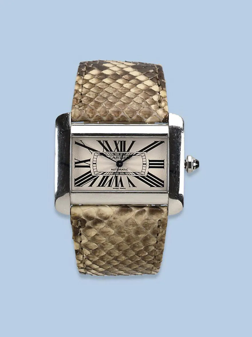 Cartier Tank Divan 2612 38mm Stainless steel White