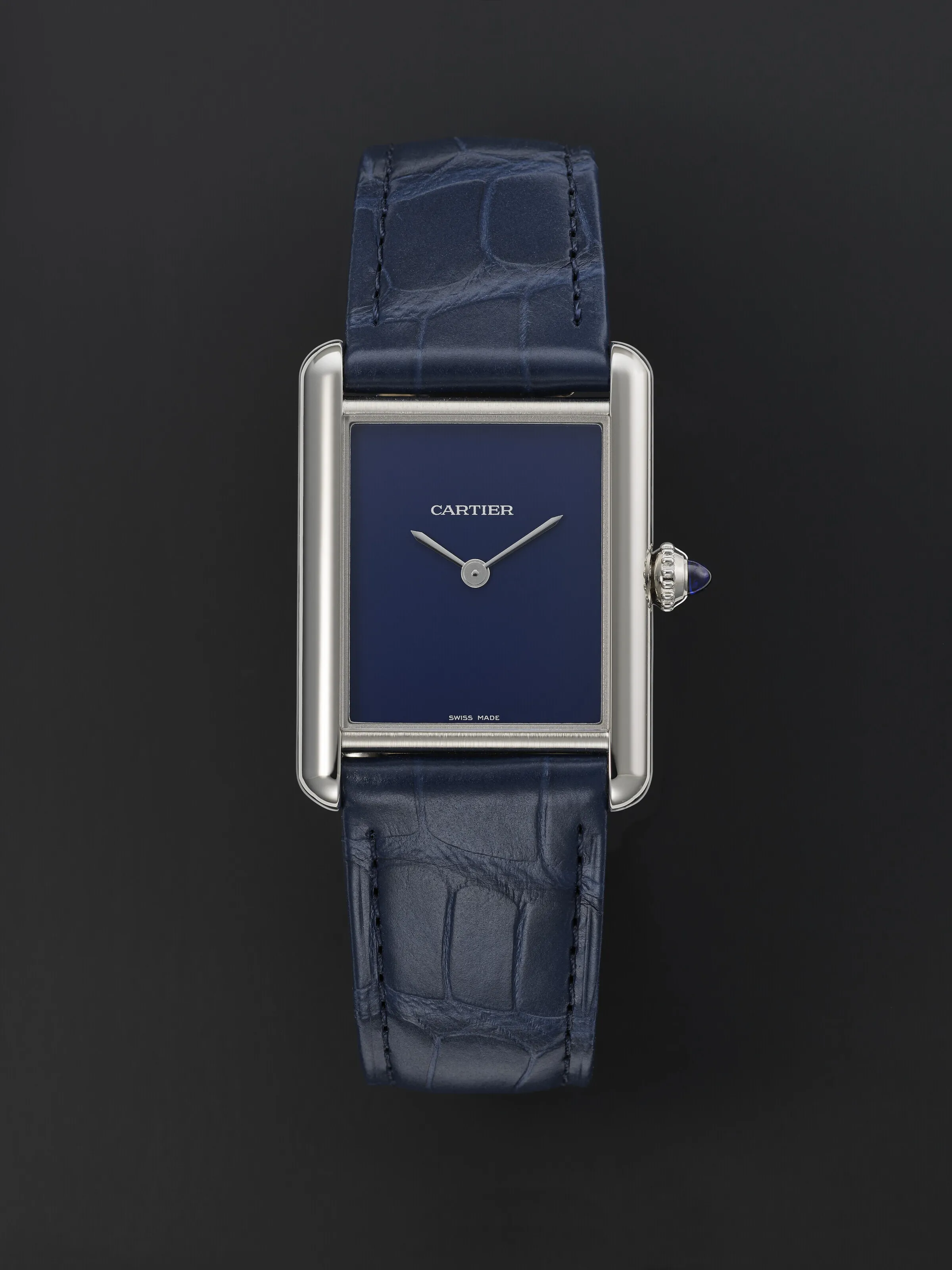 Cartier Tank WSTA0055 25.5mm Stainless steel Blue