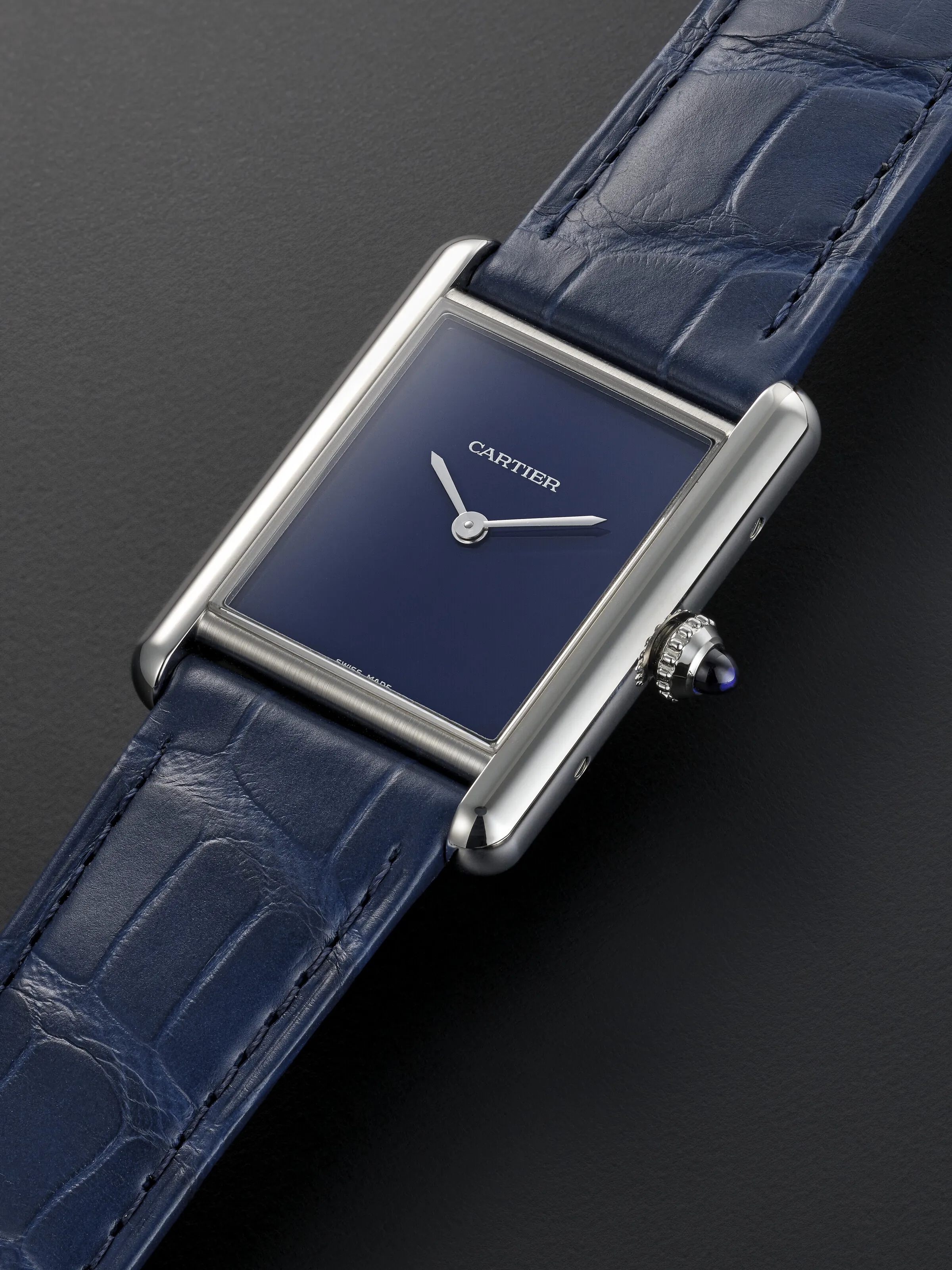 Cartier Tank WSTA0055 25.5mm Stainless steel Blue 1