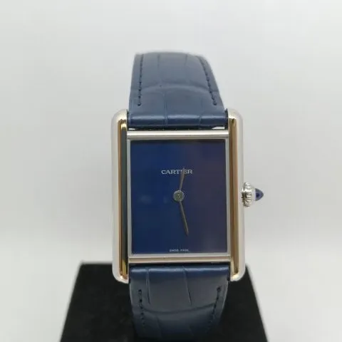 Cartier Tank WSTA0055 33.5mm Stainless steel Blue