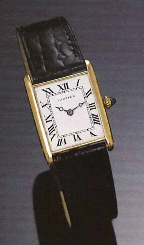 Cartier Tank 22mm Yellow gold Silver