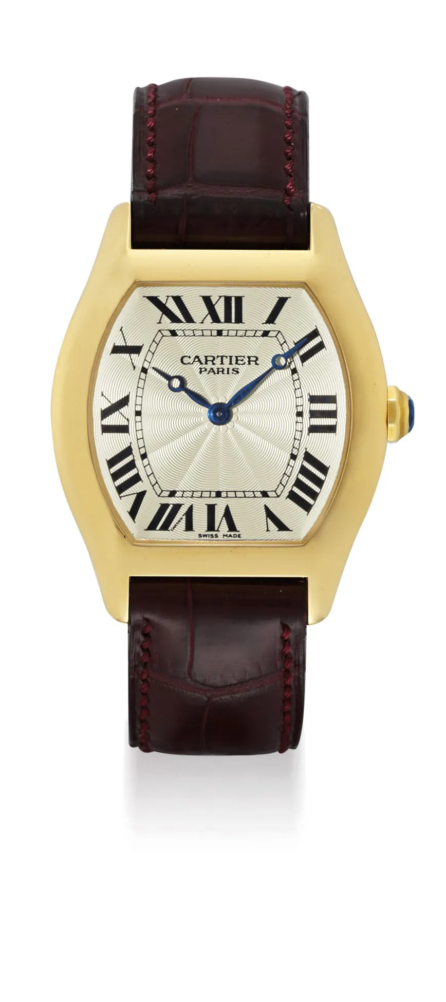 Cartier 2496C 34mm Yellow gold Silvered engine-turned