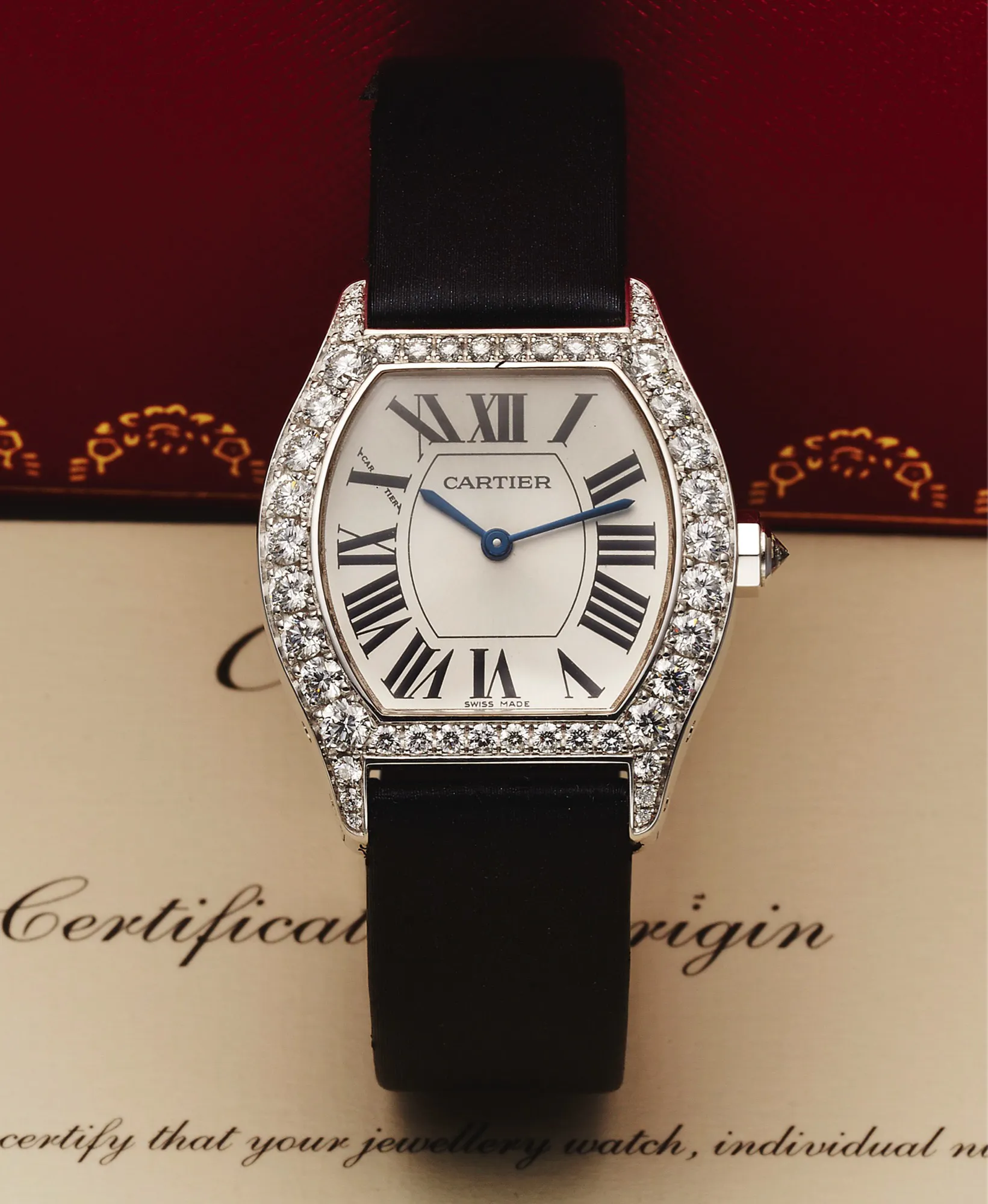 Cartier 2644 28mm Diamond Silver