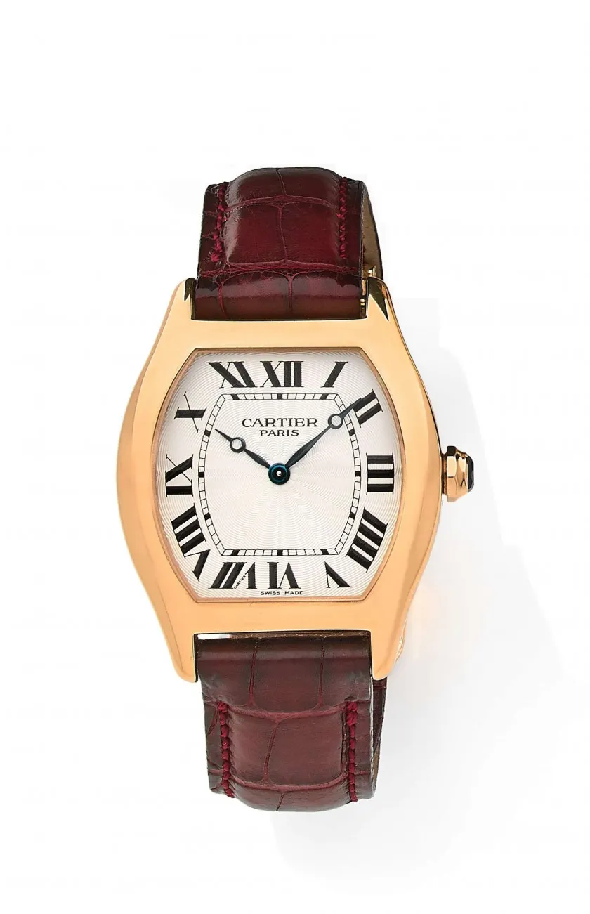 Cartier Tortoise 2498E 34mm Rose gold Silver