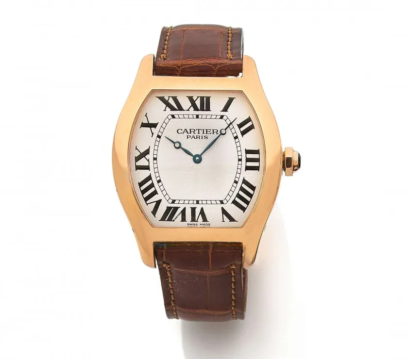 Cartier Tortoise 2763 38mm Rose gold Silver