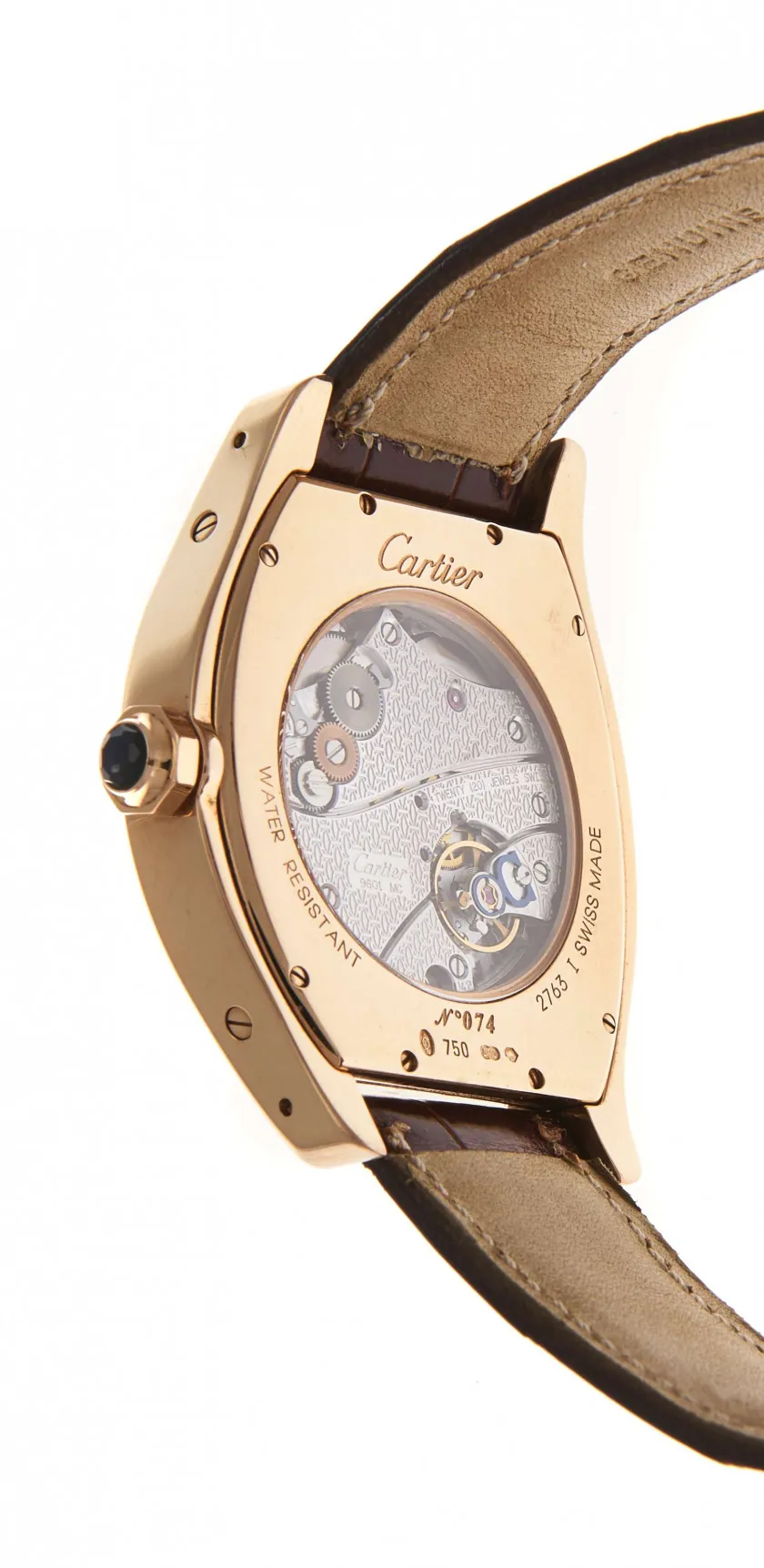 Cartier Tortoise 2763 38mm Rose gold Silver 1