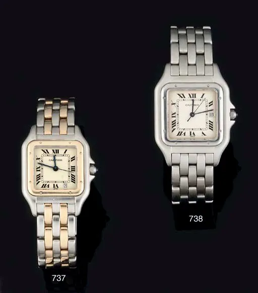 Cartier Panthère 183949 26mm Yellow gold and stainless steel White
