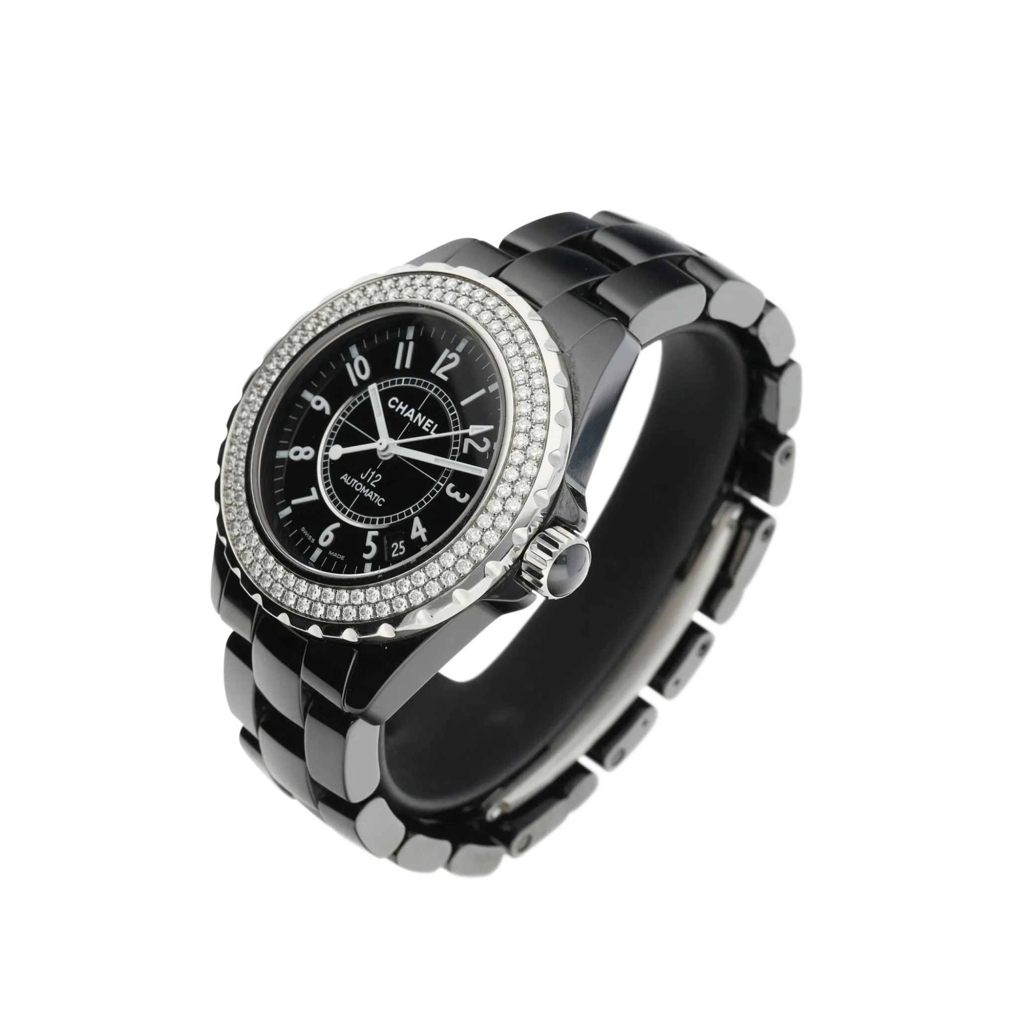 Chanel J12 J12 39mm Stainless steel and Diamond Black 2