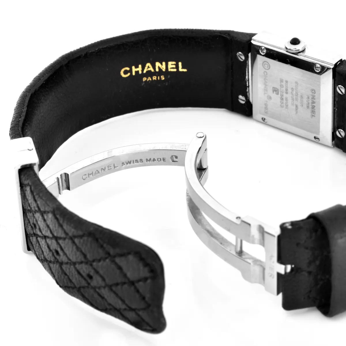 Chanel Matelassé 19mm Stainless steel Black 4