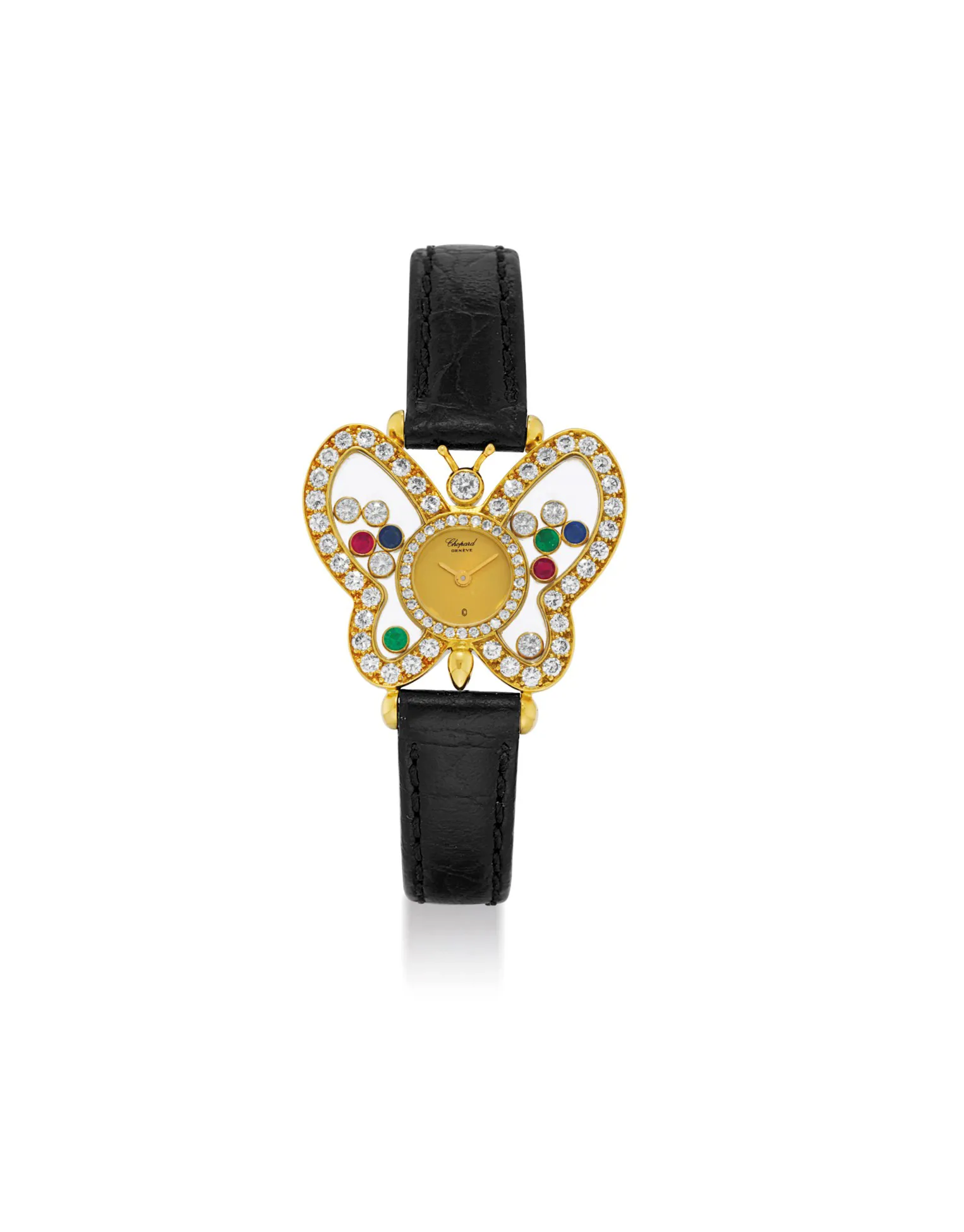 Chopard Happy Diamonds 30mm 18k gold Gilt brushed