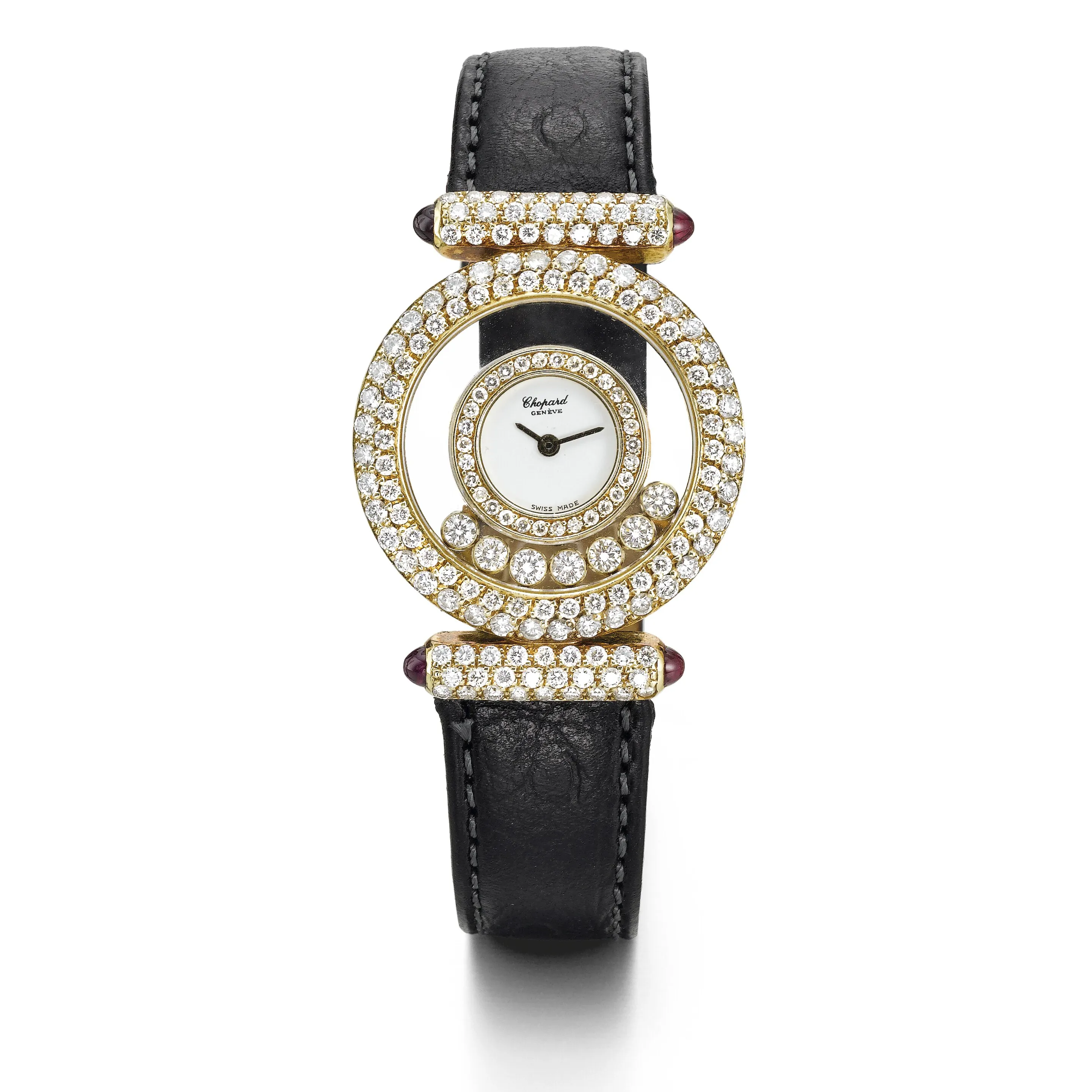 Chopard Happy Diamonds 27mm Yellow gold Silver