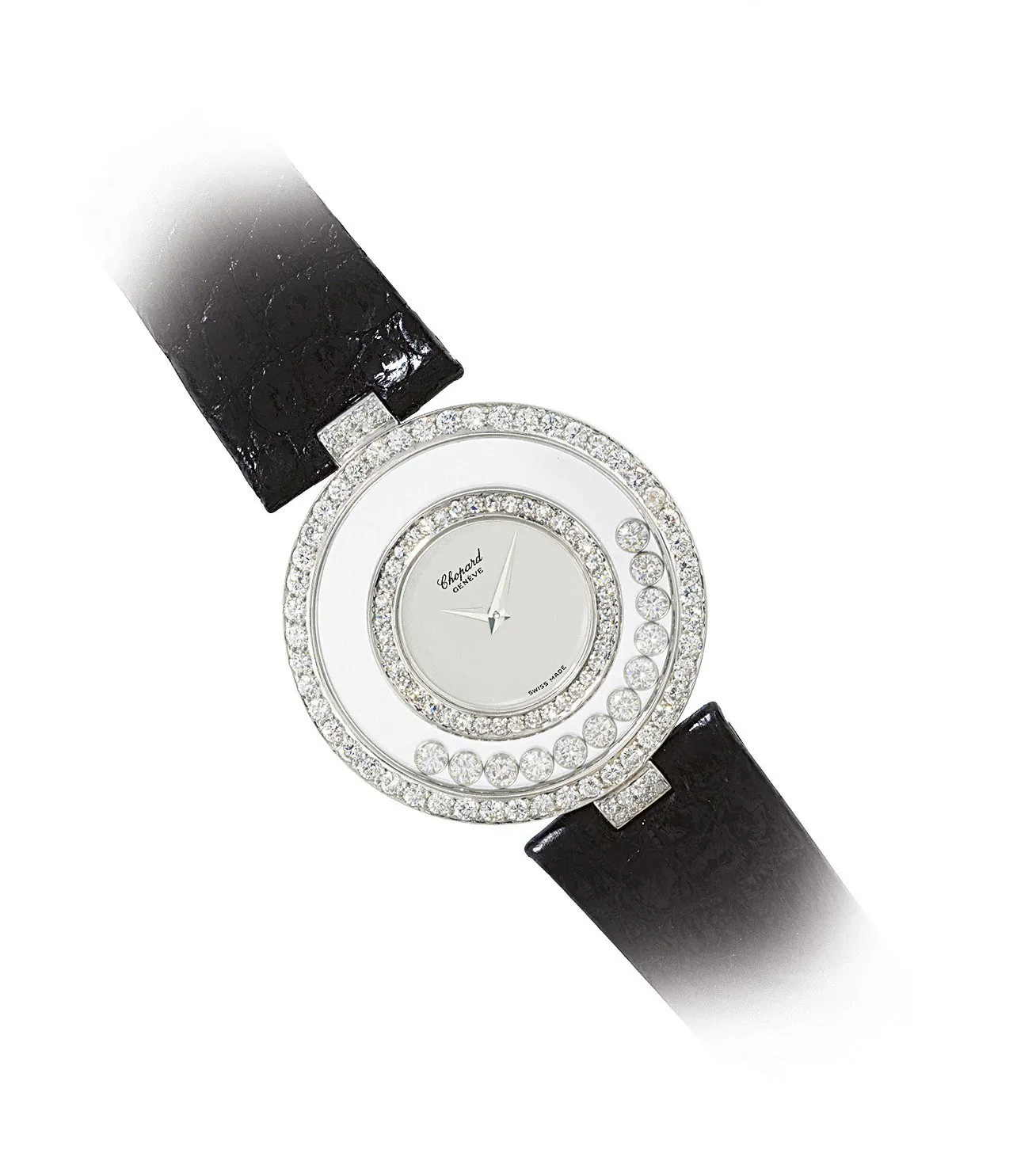 Chopard Happy Diamonds 32mm 18k white gold Silver