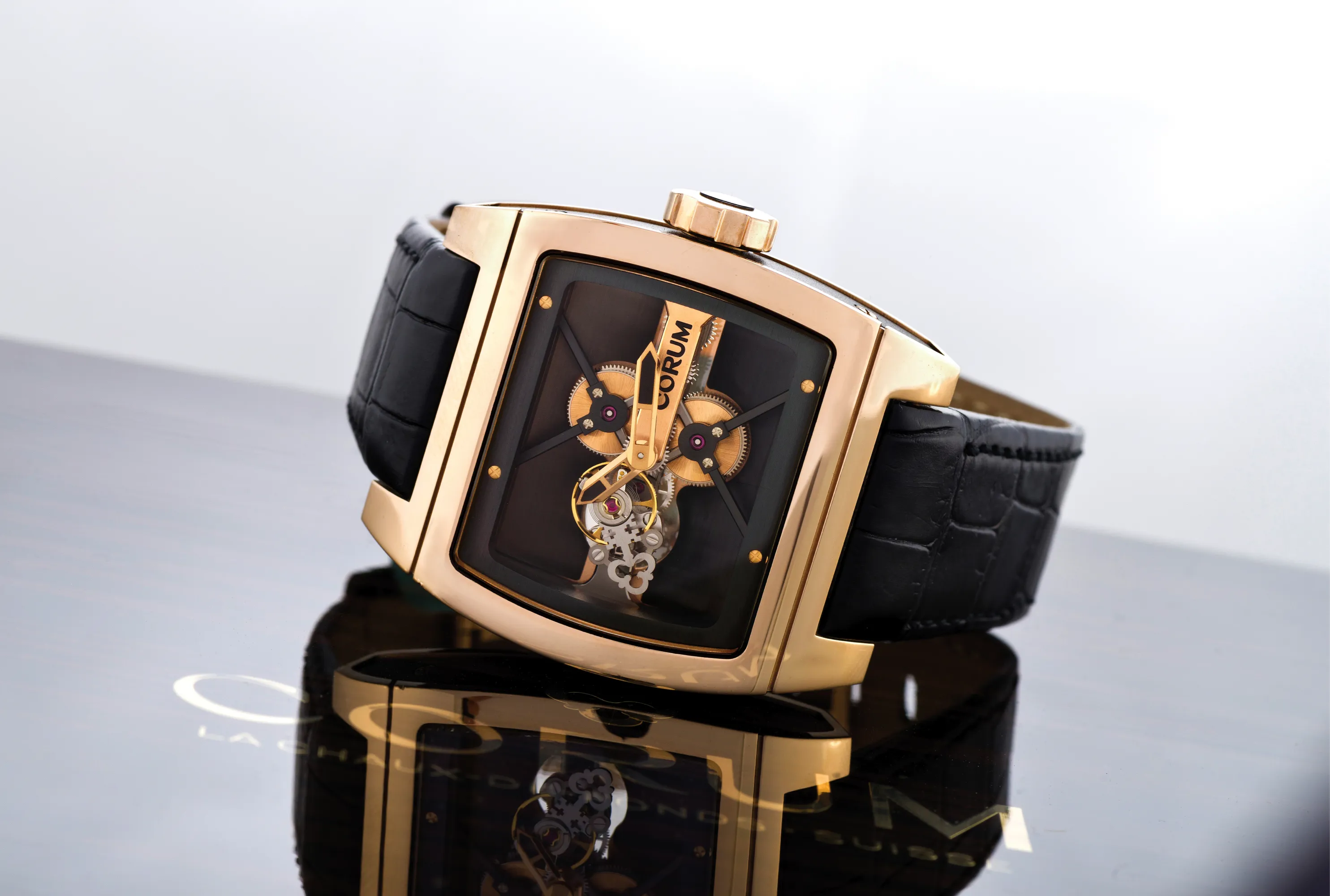 Corum Ti-Bridge 022.702.55/0F81 42mm Rose gold Black