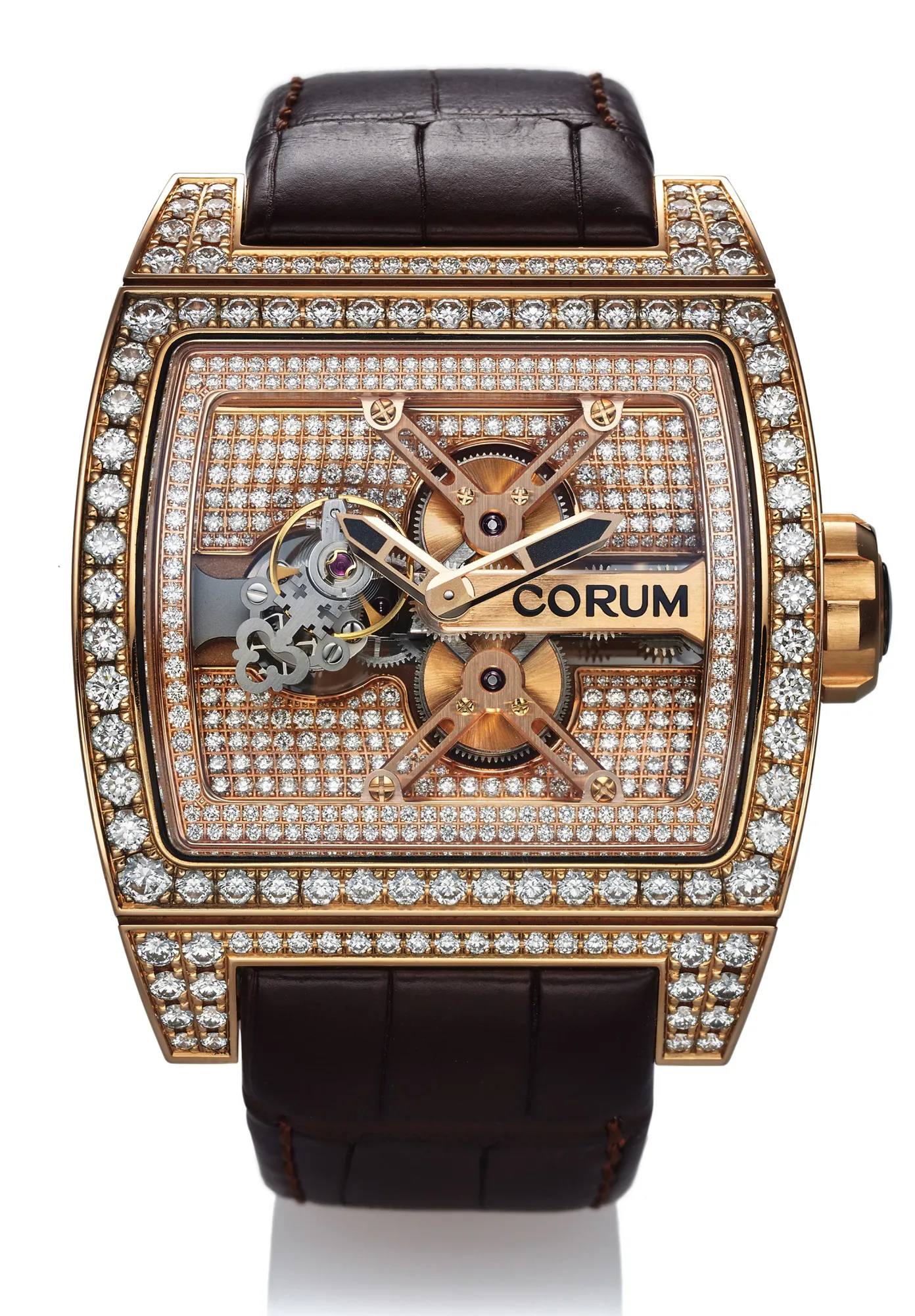 Corum Ti-Bridge 05.0082 42mm Rose gold Diamond