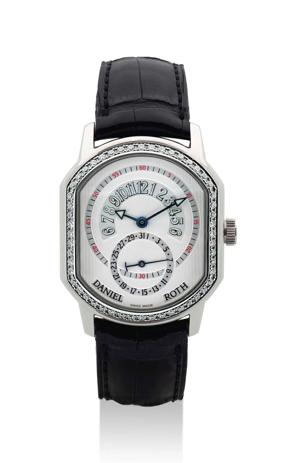 Daniel Roth Premier Retrograde 807.L.10 40mm White gold and Diamond Silver