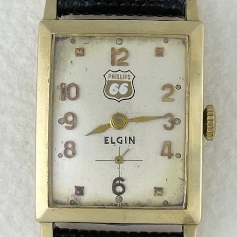 Elgin 23mm Yellow gold Silver