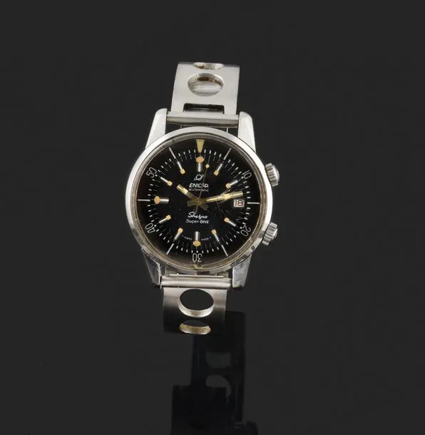 Enicar Sherpa 40mm Stainless steel Black