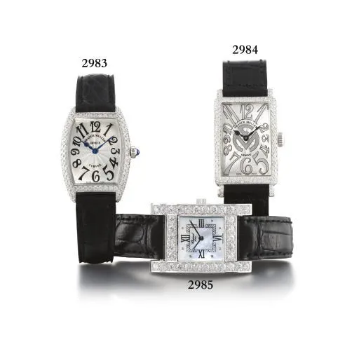 Franck Muller Cintree Curvex 1752 QZ D 34mm White gold Silver