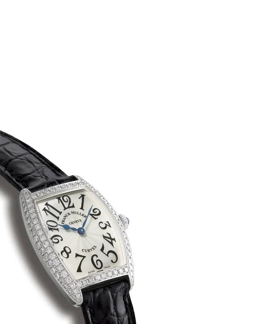 Franck Muller Cintree Curvex 1752 QZ D 25mm White gold lacquer