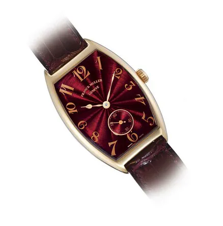 Franck Muller Cintree Curvex 2851 S6 31mm Yellow gold Red