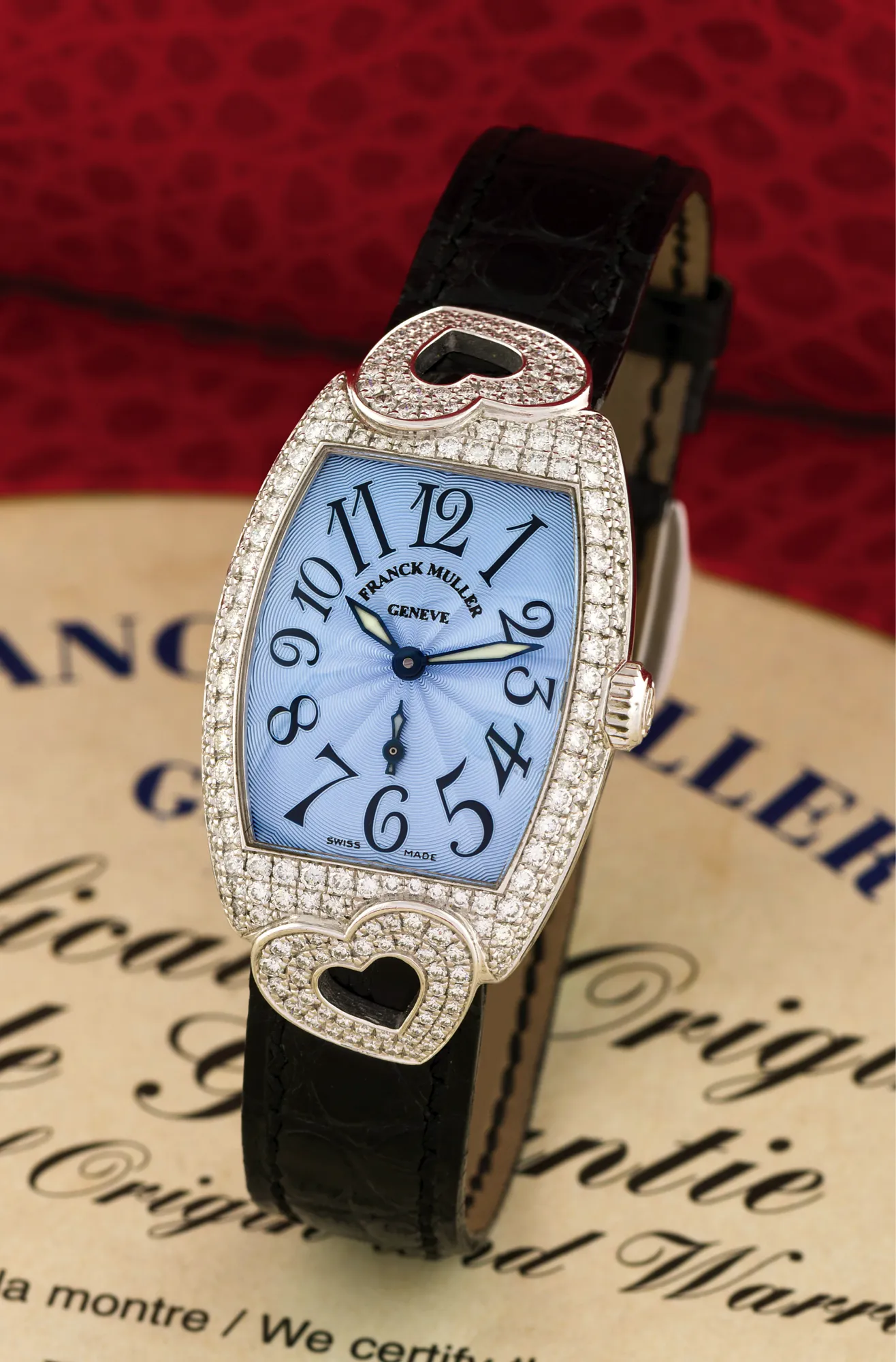 Franck Muller Heart 1750 22mm White gold Blue