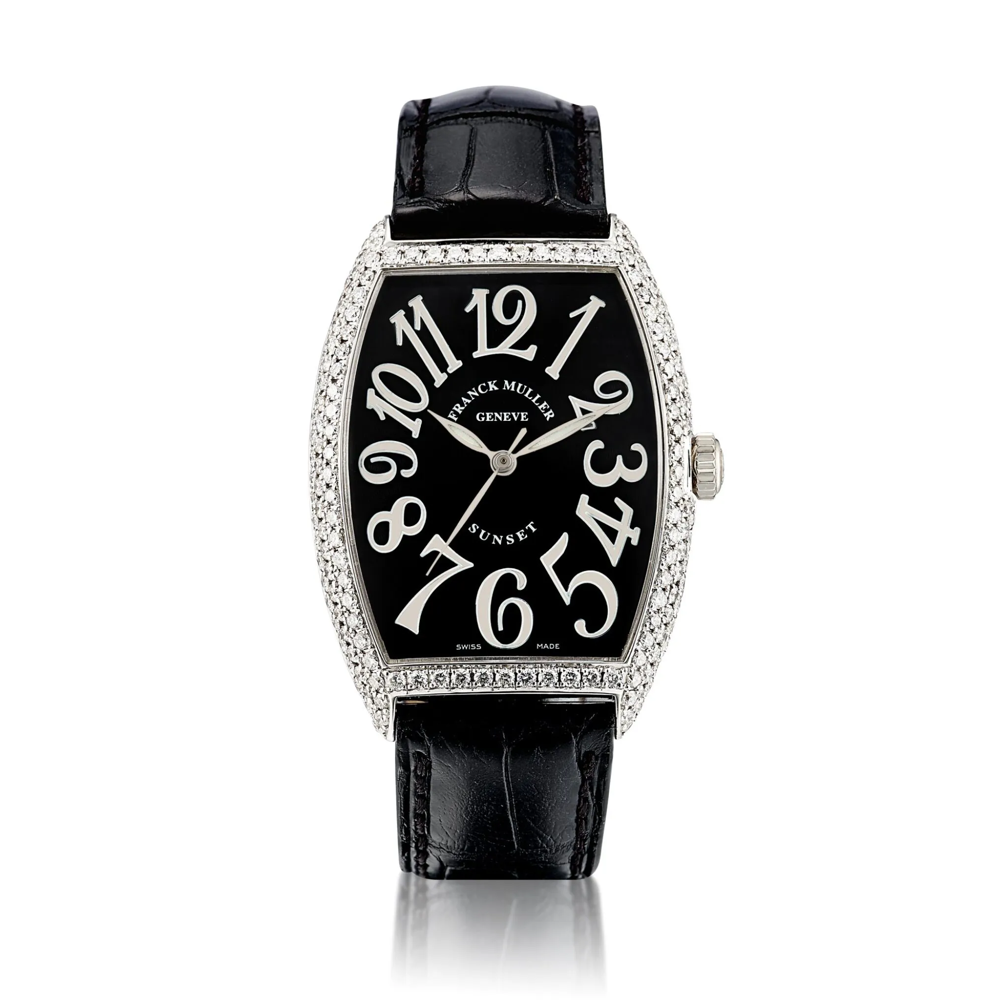 Franck Muller Sunset 6850 Sc 33.5mm White gold Black